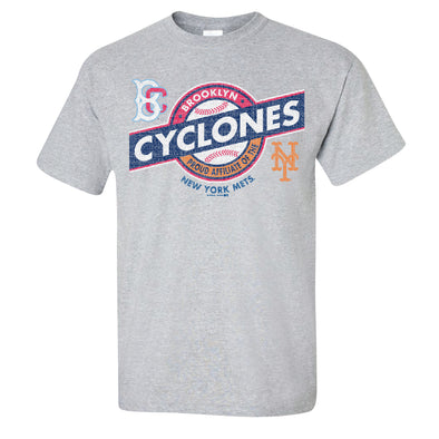 MLB Brooklyn Cyclones Jersey Gray Vintage Baseball T-shirt 